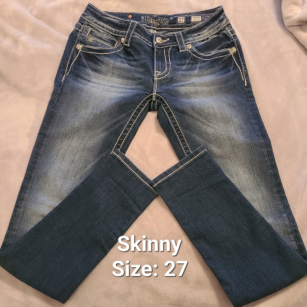 Miss Me Dark Blue Skinny Jeans